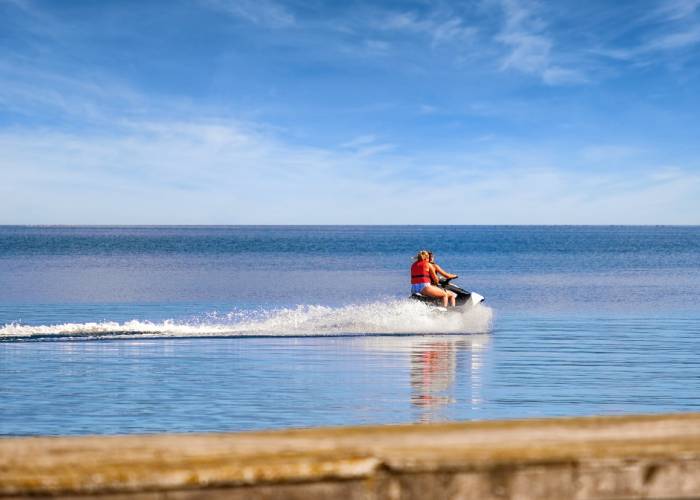 couple on jet ski